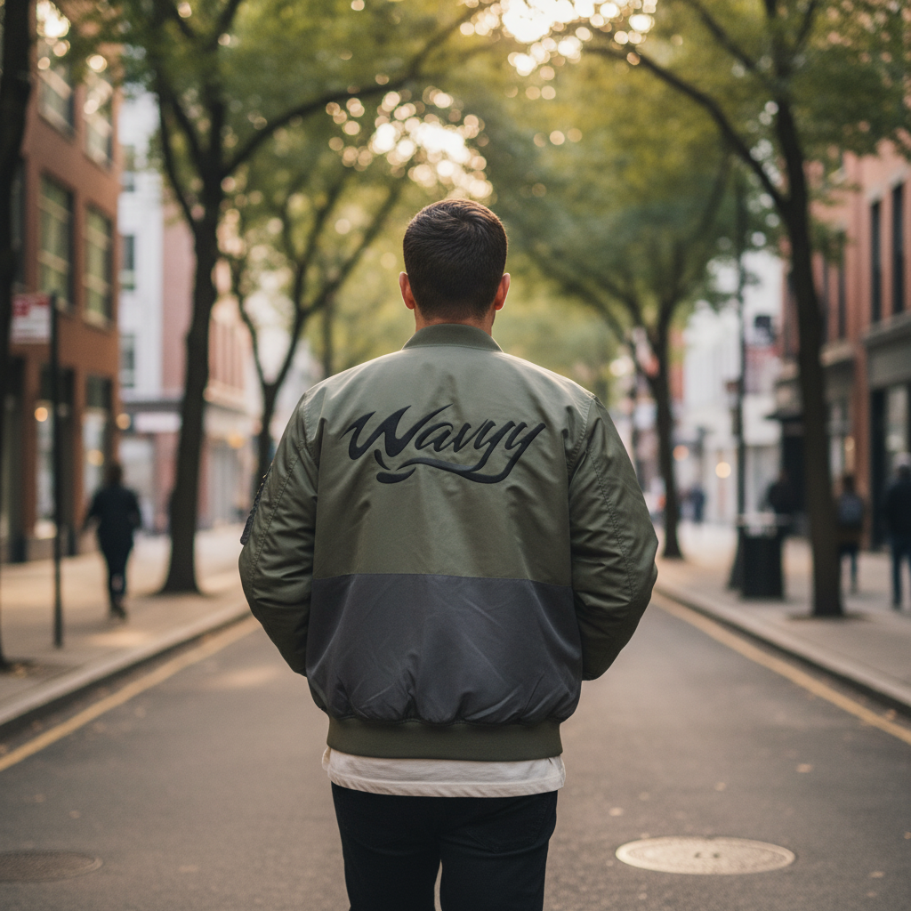 jacket wavy back